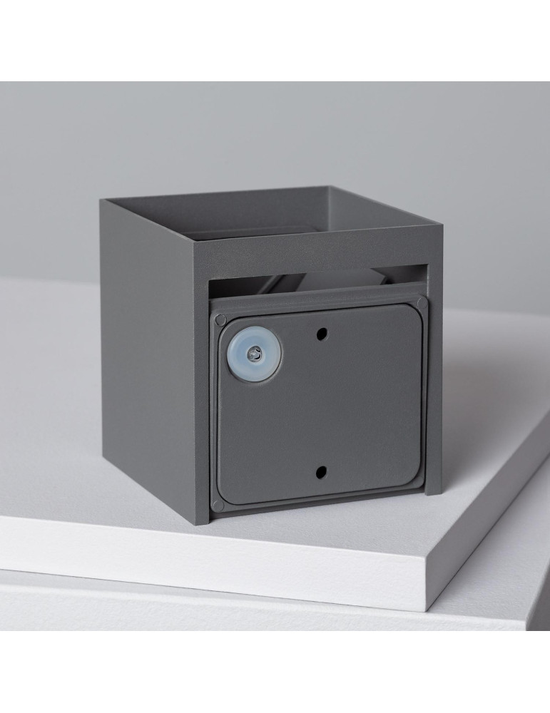 Applique Murale LED Extérieure Aluminium Eros 6W Éclairage Double Face Grise