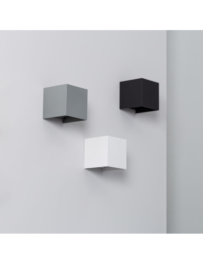 Applique Murale LED Extérieure Aluminium Eros 6W Éclairage Double Face Grise