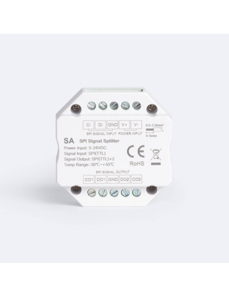 Répartiteur de signal RGB / RGBW - SPI - 5-24VDC