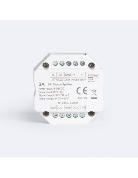 Répartiteur de signal RGB / RGBW - SPI - 5-24VDC
