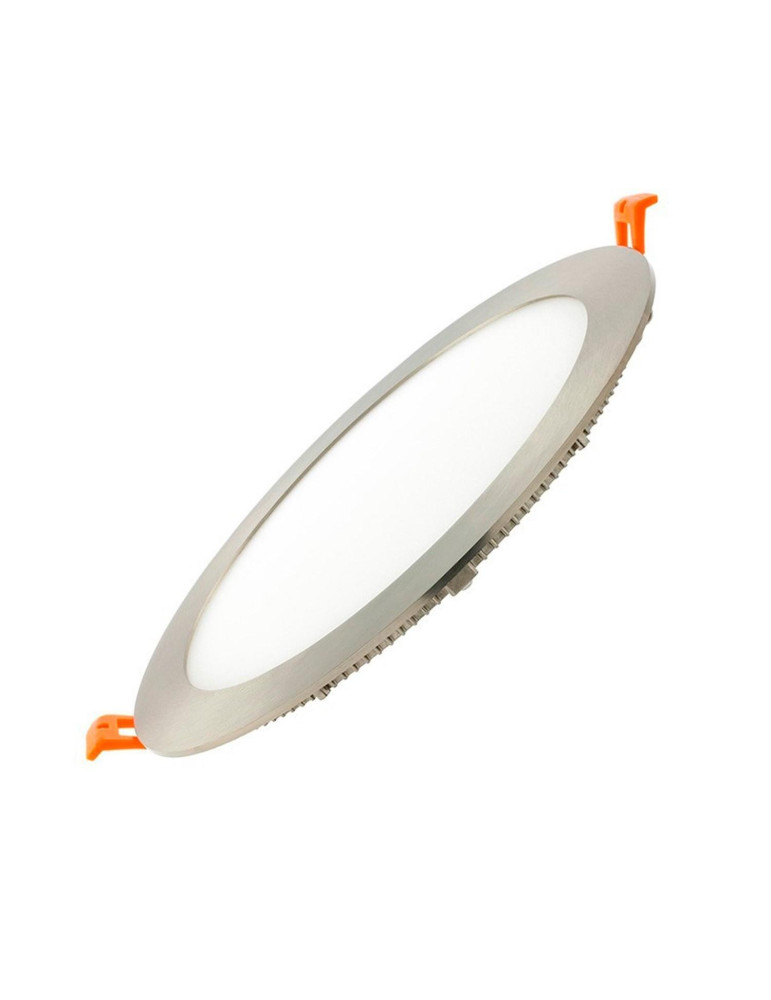 Dalle LED 15W Ronde Extra-Plate Coupe Ø 170 mm Argentée