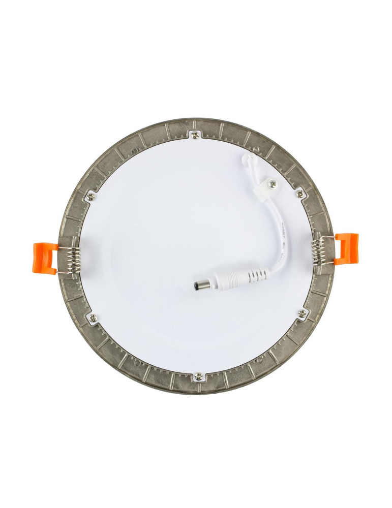 Dalle LED 15W Ronde Extra-Plate Coupe Ø 170 mm Argentée