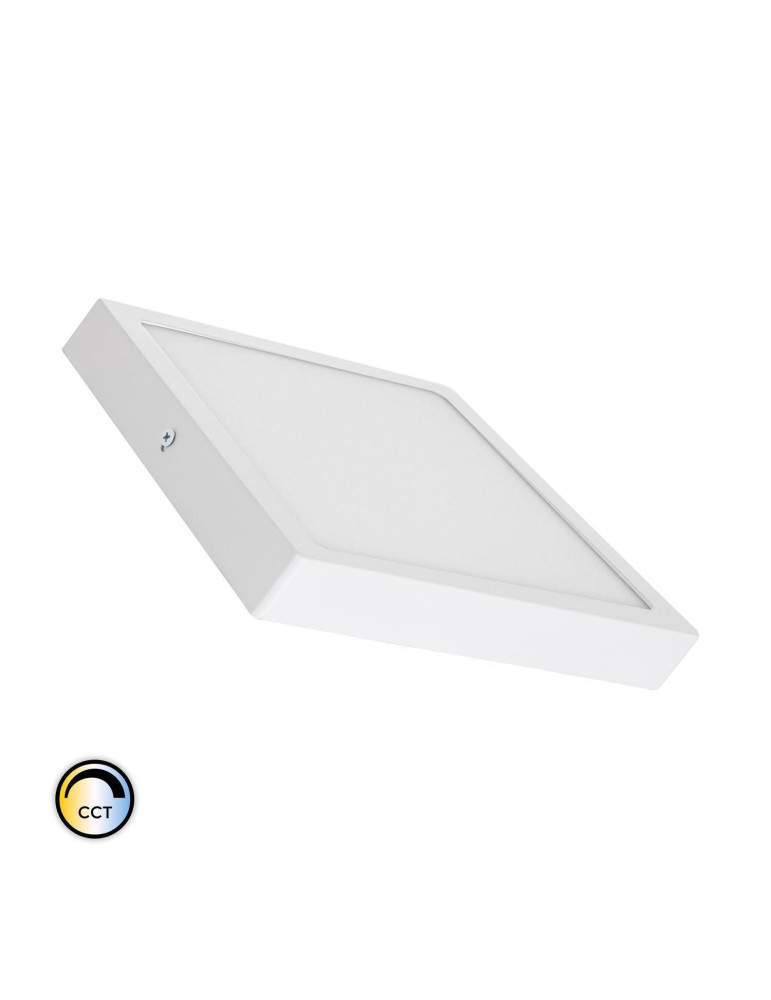 Plafonnier LED Carré 18W Extra-Plat CCT Sélectionnable 205x205 mm