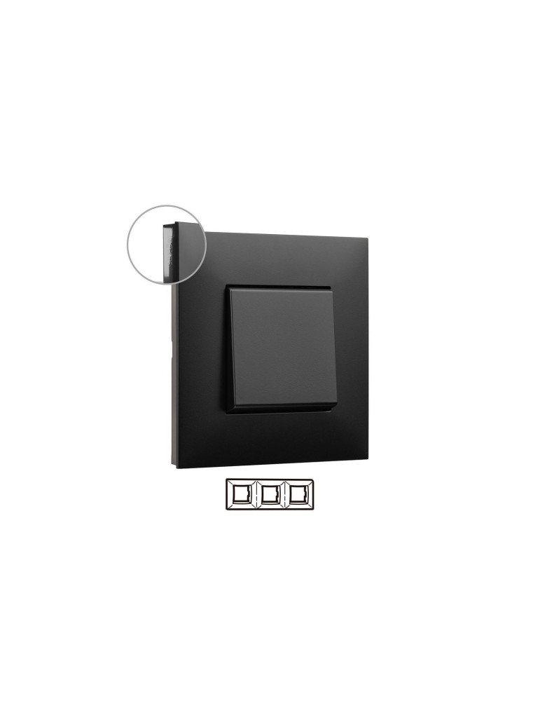 Plaque de Finition 3 Éléments Dark LEGRAND Valena Next 741053