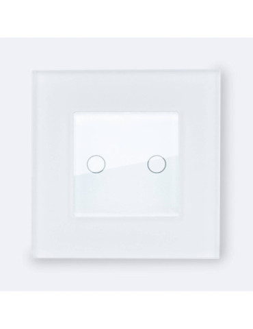 Interrupteur Tactile Double avec Cadre Verre Modern