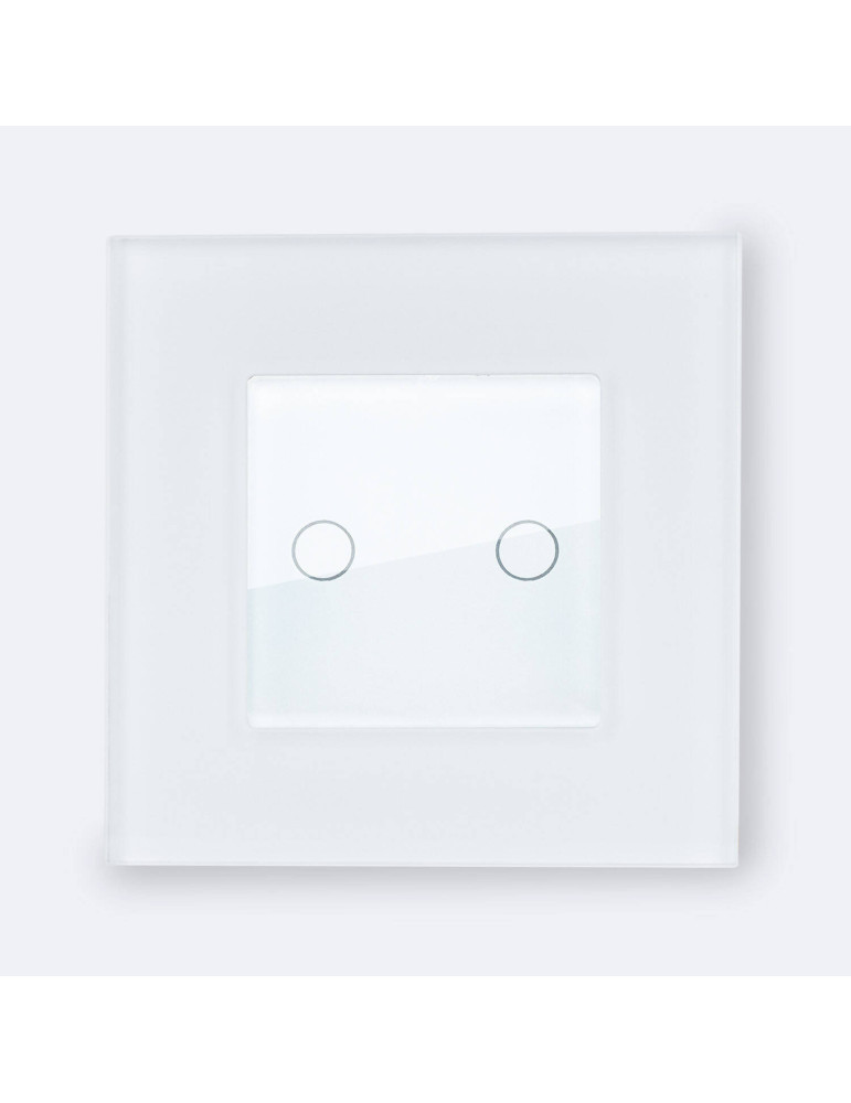 Interrupteur Tactile Double avec Cadre Verre Modern