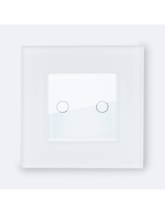 Interrupteur Tactile Double avec Cadre Verre Modern