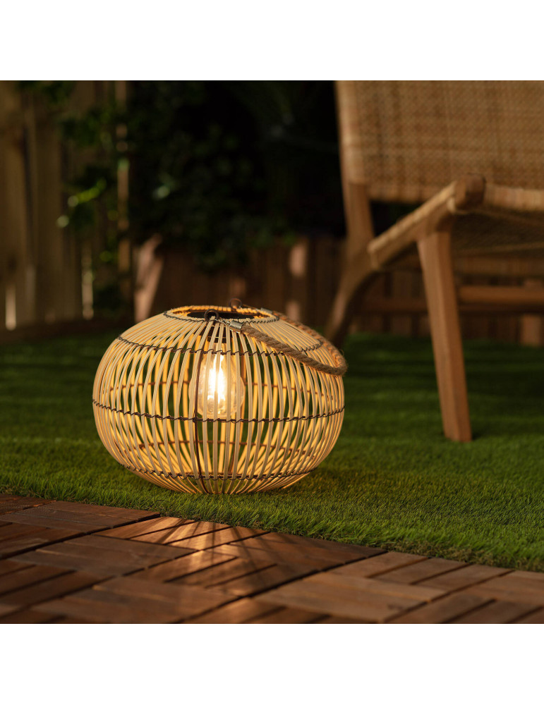 Lampe à Poser LED Extérieure Solaire Rotin Sirpur