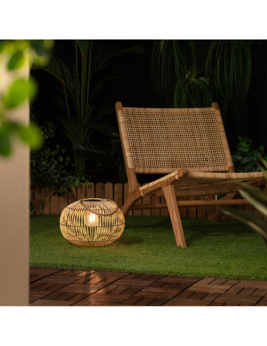 Lampe à Poser LED Extérieure Solaire Rotin Sirpur