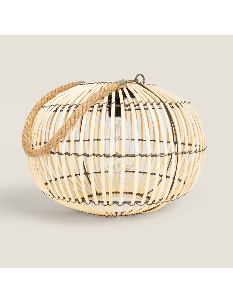 Lampe à Poser LED Extérieure Solaire Rotin Sirpur