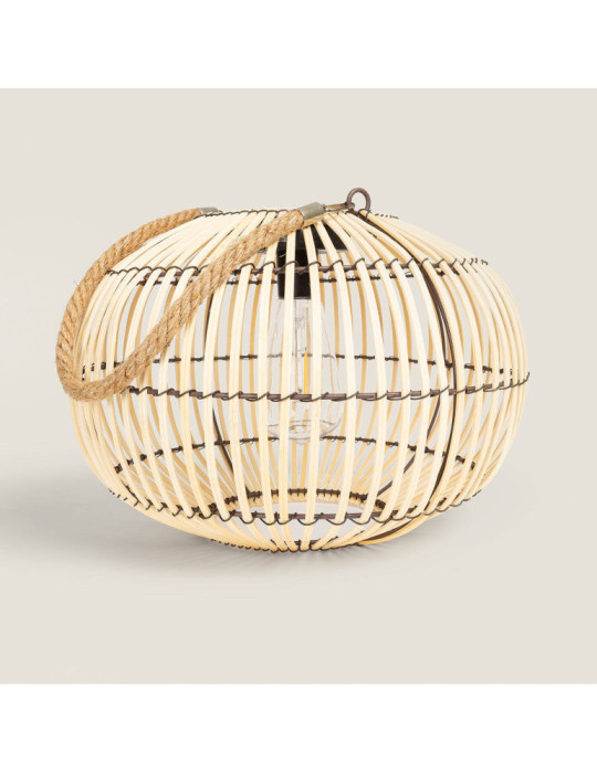 Lampe à Poser LED Extérieure Solaire Rotin Sirpur