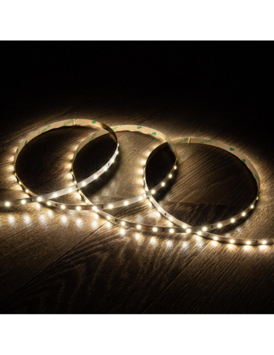 Ruban LED 24V DC 60LED/m 5m IP20 Largeur 8mm coupe 10cm