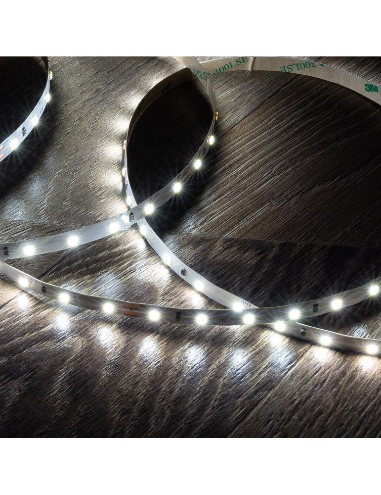 Ruban LED 24V DC 60LED/m 5m IP20 Largeur 8mm coupe 10cm