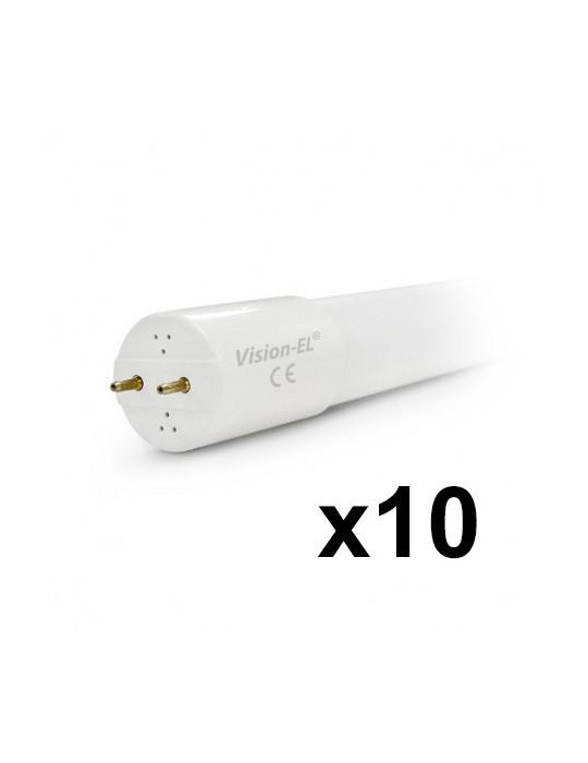 Tube LED T8 24W 3000K 1500 mm P/N même côté PC x10