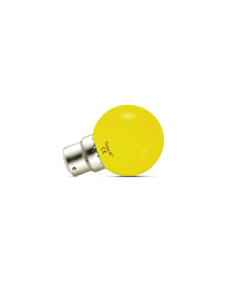 Ampoule LED B22 Couleur Bulb 1W Jaune