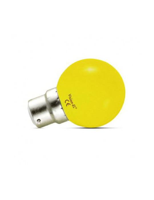 Ampoule LED B22 Couleur Bulb 1W Jaune