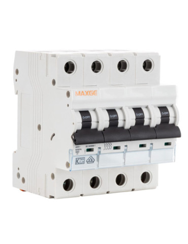 Disjoncteur Résidentiel 4P-6kA 10-63A Courbe C MAXGE