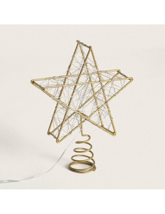 Étoile LED Métal pour  Sapin de Noël à Piles Bellen