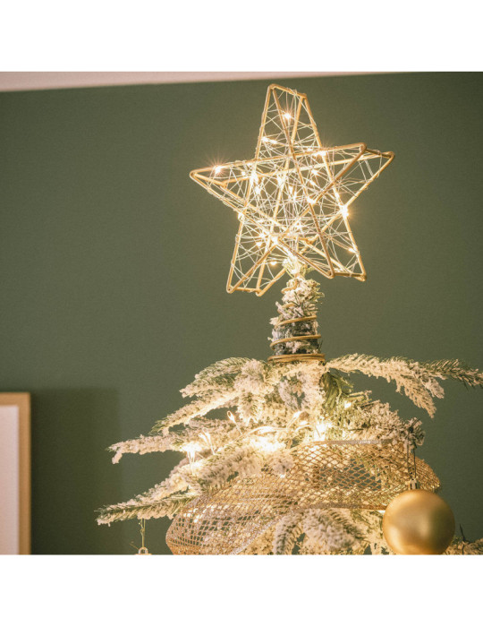 Étoile LED Métal pour  Sapin de Noël à Piles Bellen