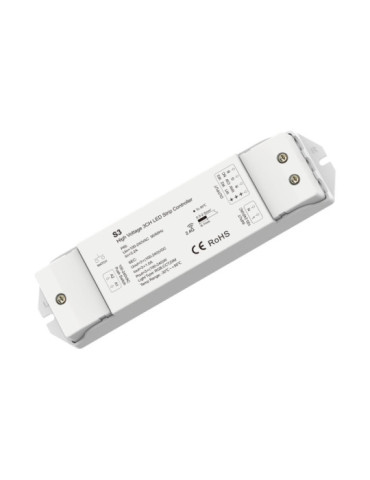 Contrôleur Variateur pour Ruban LED RGB-CCT 220-240V AC Compatible avec Bouton-Poussoir et Télécommande RF