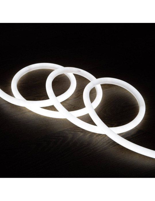 Bobine Néon LED Flexible 360º Rond Dimmable 220V AC 120LED/m IP67 Blanc Froid 50 Mètres sur Mesure Coupe Tous les 100cm