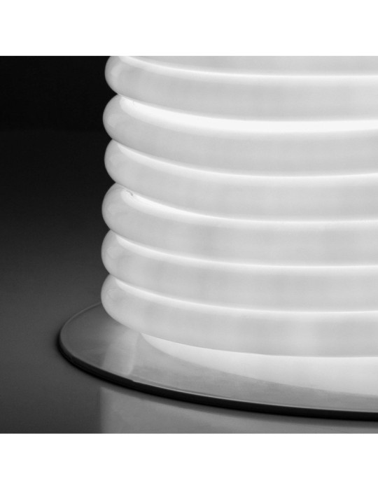 Bobine Néon LED Flexible 360º Rond Dimmable 220V AC 120LED/m IP67 Blanc Froid 50 Mètres sur Mesure Coupe Tous les 100cm