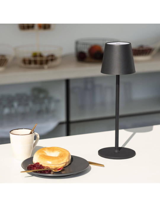 Lampe à Poser LED Portable 3W Anisa Métal avec Batterie Rechargeable USB