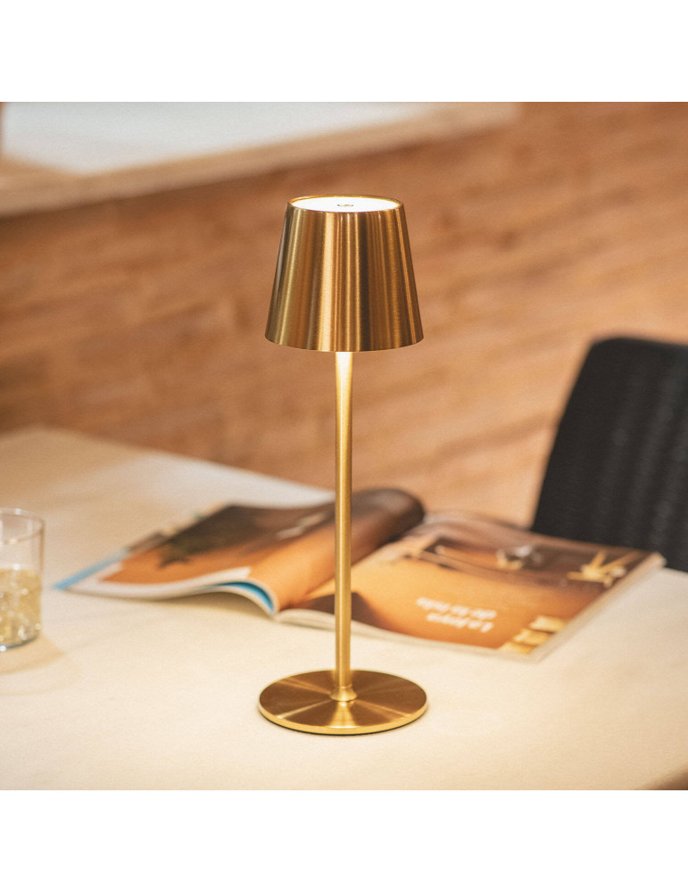 Lampe à Poser LED Portable 3W Anisa Métal avec Batterie Rechargeable USB
