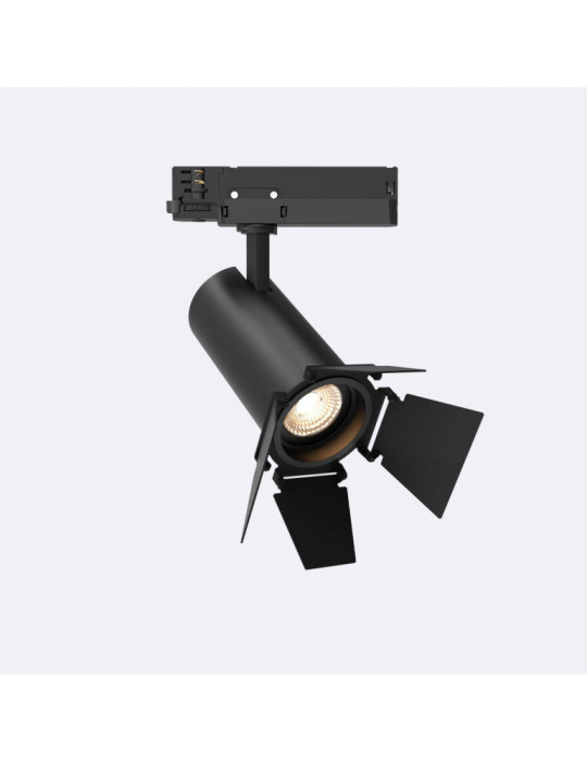 Spot LED sur Rail Triphasé 40W Fasano Cinéma Dimmable Noir Spot LED sur Rail Triphasé 40W Fasano Cinéma Dimmable Noir