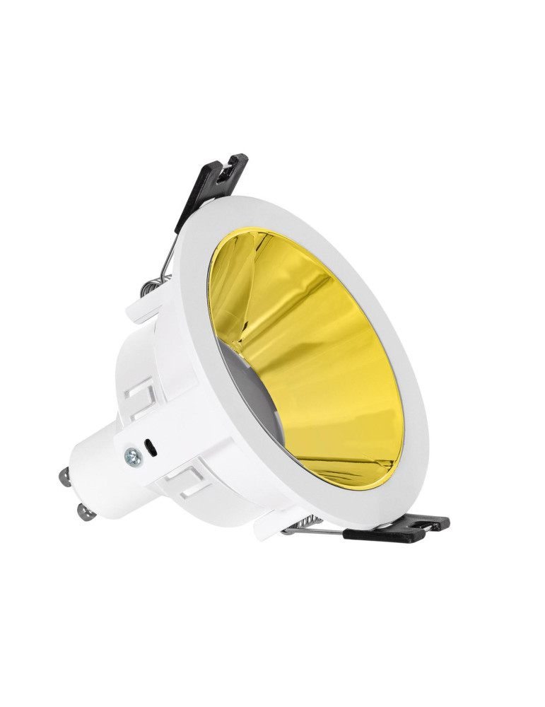 Spot LED Downlight Conique GU10 6W Coupe Ø 75mm PC Galvanisé Spot LED Downlight Conique GU10 6W Coupe Ø 75mm PC Galvanisé
