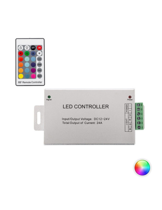 Contrôleur variateur ruban LED RGB 12/24V DC avec contrôle RF haute puissance Contrôleur variateur ruban LED RGB 12/24V DC avec contrôle RF haute puissance