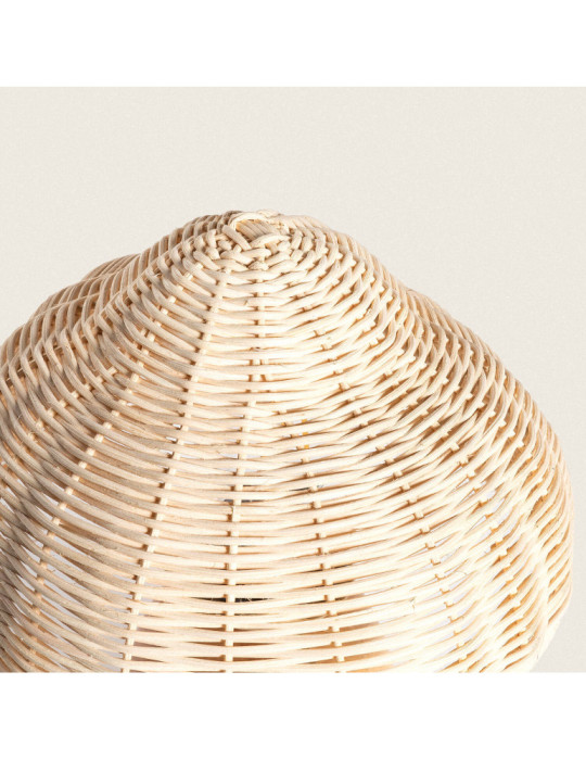 Lampe à Poser Bois et Rotin Karava