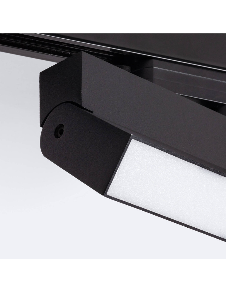 Spot Linéaire LED sur Rail Triphasé 24W CCT Dimmable Elegant Noir