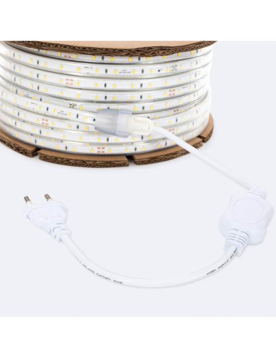 Bobine de Ruban LED Dimmable 220V SMD2835 50m 60LED/m 500 lm/m Largeur 12mm 50m IP65