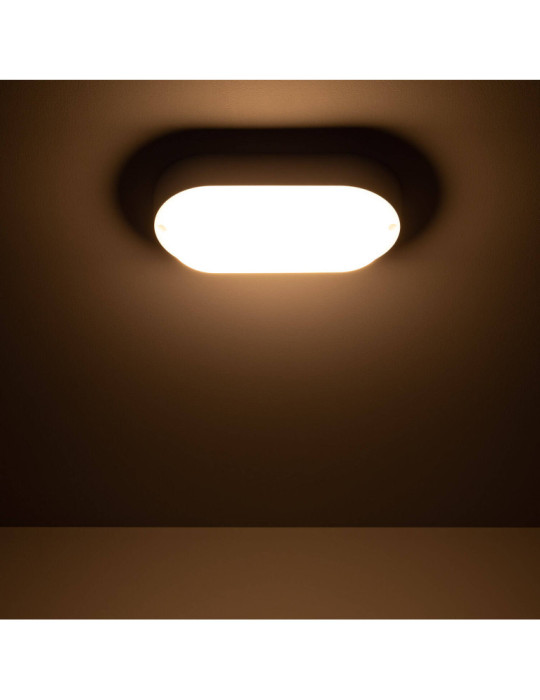 Plafonnier LED Extérieur Ovale 15W Hublot White IP65 85x173 mm