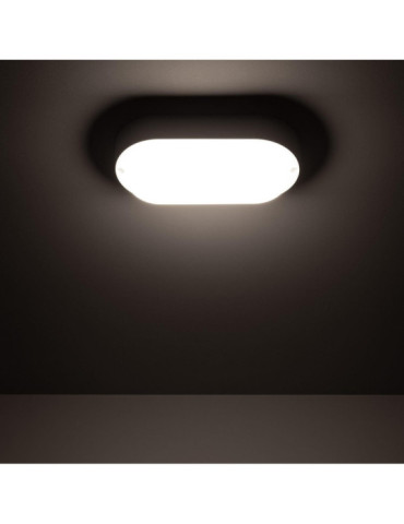 Plafonnier LED Extérieur Ovale 15W Hublot White IP65 85x173 mm