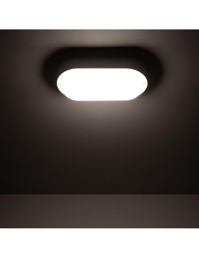 Plafonnier LED Extérieur Ovale 15W Hublot White IP65 85x173 mm