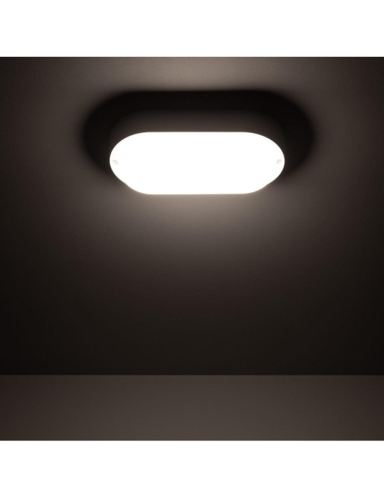 Plafonnier LED Extérieur Ovale 15W Hublot White IP65 85x173 mm