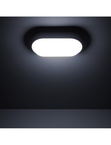 Plafonnier LED Extérieur Ovale 15W Hublot White IP65 85x173 mm