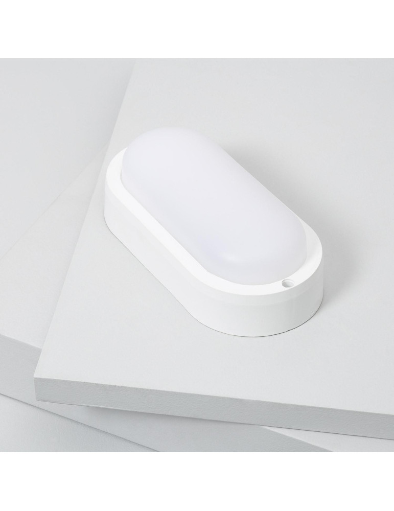 Plafonnier LED Extérieur Ovale 15W Hublot White IP65 85x173 mm