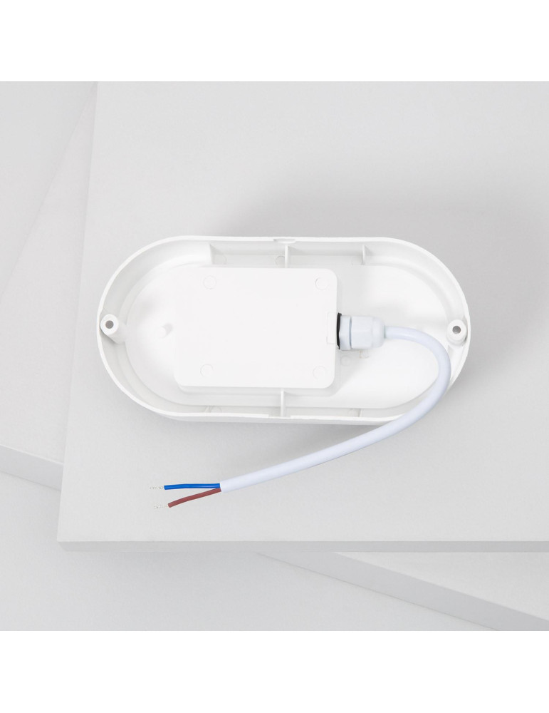 Plafonnier LED Extérieur Ovale 15W Hublot White IP65 85x173 mm
