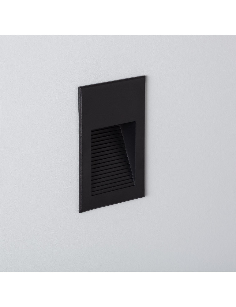 Balise LED Extérieure 5W Encastrable au Mur Goethe Noire