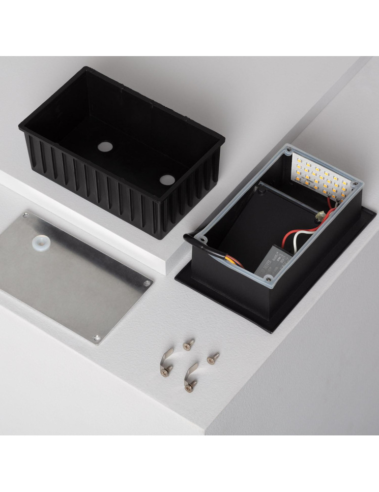 Balise LED Extérieure 5W Encastrable au Mur Goethe Noire