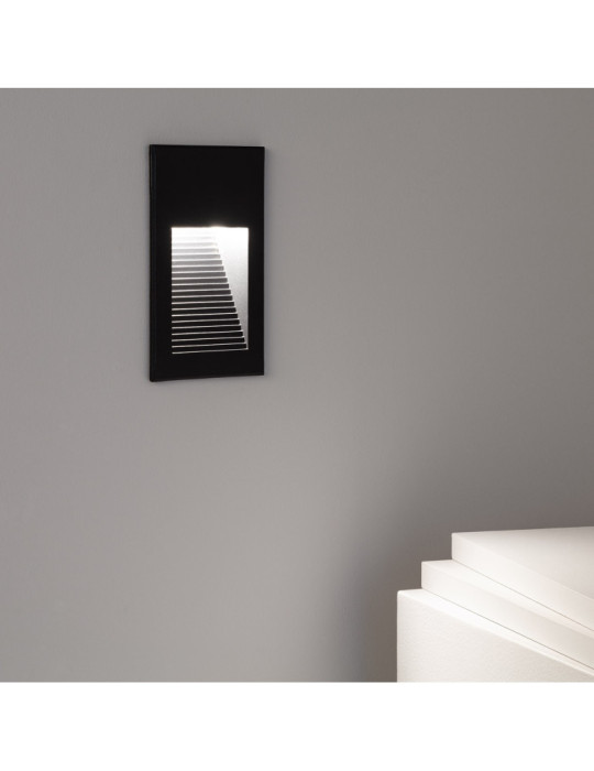 Baliza LED 5W Rectangular de Aluminio Negro IP65 Goethe