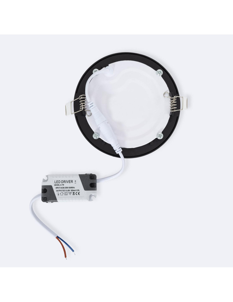 Downlight LED 6W Rond Noir Coupe Ø 105 mm