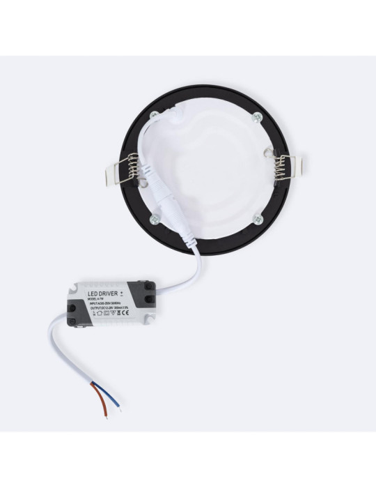 Downlight LED 6W Rond Noir Coupe Ø 105 mm