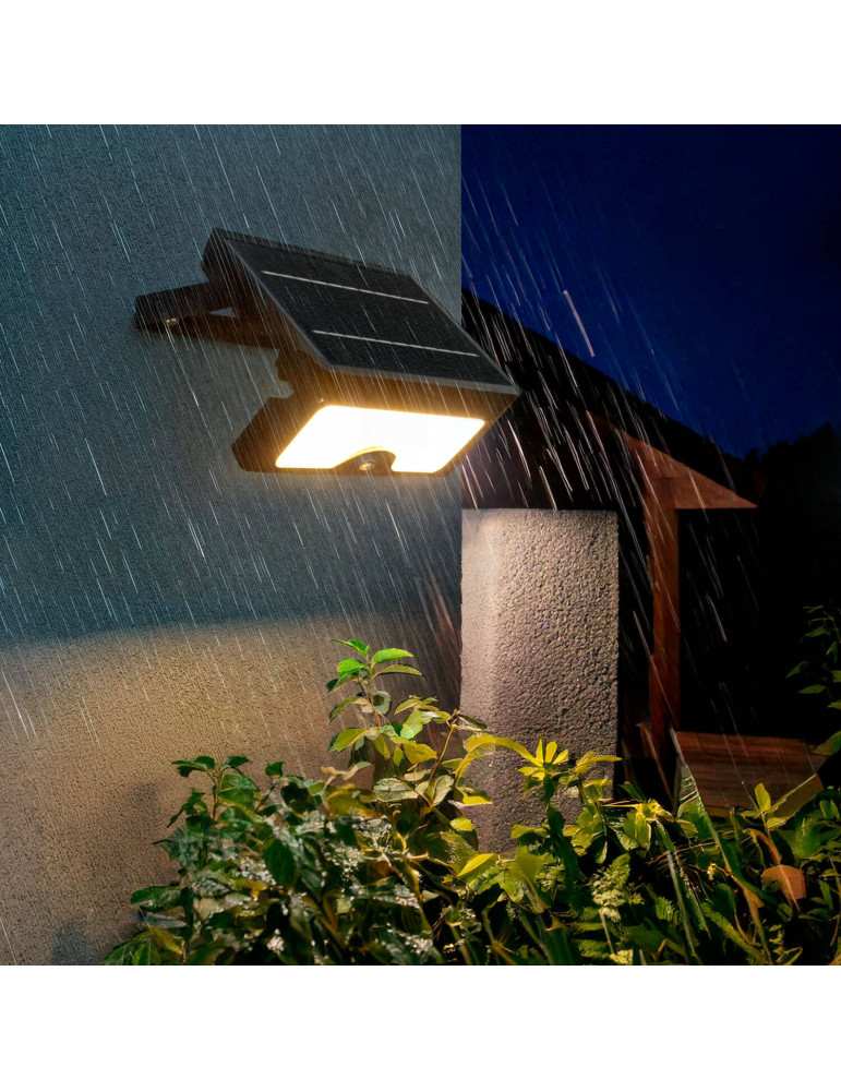 Projecteur LED Solaire 6W IP54 avec Détecteur de Mouvement PIR et Crépusculaire