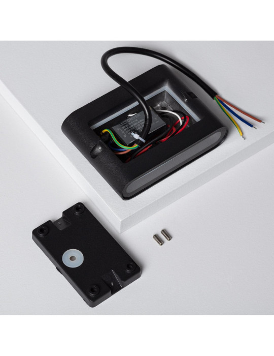 Applique Murale Extérieure LED 6W Aluminium Carrée Éclairage Double Face Noire