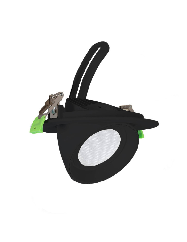 Downlight LED 38W Rond Orientable OSRAM CCT 120 lm/W LIFUD Coupe Ø 170 mm Noir