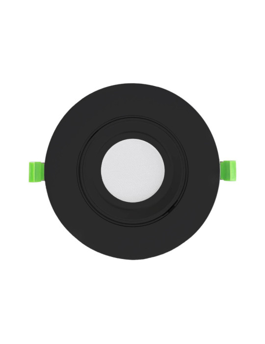 Downlight LED 38W Rond Orientable OSRAM CCT 120 lm/W LIFUD Coupe Ø 170 mm Noir
